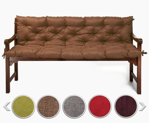 sunnypillow Bankauflage Bankauflage Stuhlkissen viele Farben und Größen zur Auswahl, 100x50x50cm braun