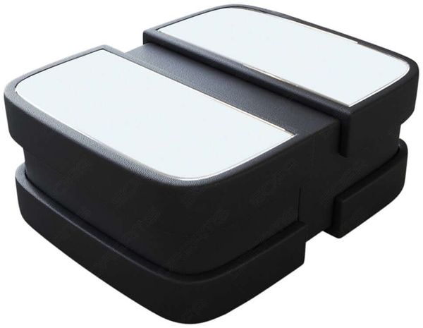 Couchtisch Modell Lederoptik - Kunstleder - schwarz