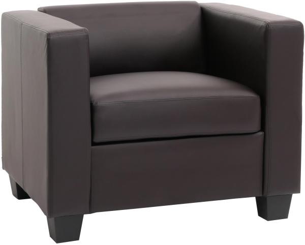 Sessel Loungesessel Lille ~ Kunstleder, coffee