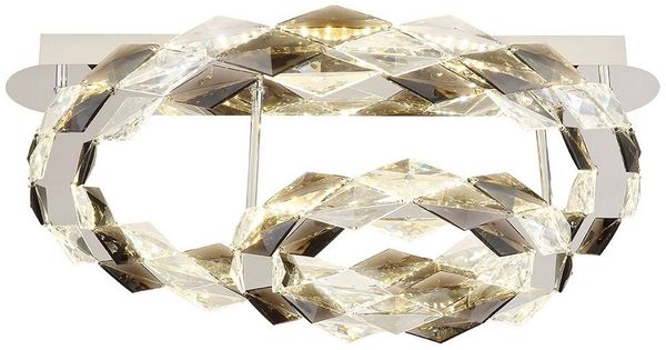 GLOBO LIGHTING LED Deckenleuchte, LED-Leuchtmittel fest verbaut, Neutralweiß, Deckenlampe Deckenleuchte Wohnzimmerlampe LED Kristalllampe rauch