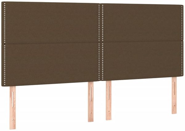 Bettgestell mit Kopfteil Dunkelbraun 200x200 cm Stoff [3125003] Bild 9