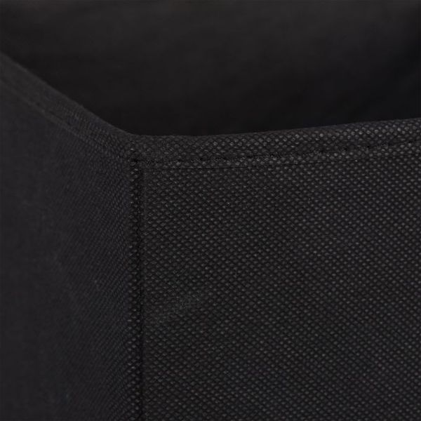 Relaxdays 4 x Aufbewahrungsbox Stoff schwarz Bild 9