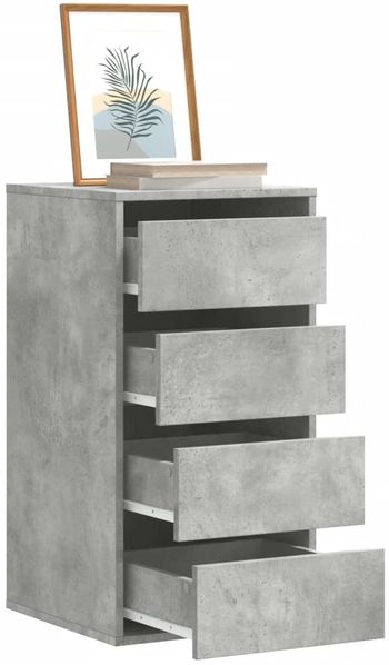 vidaXL Kommode Betongrau 40x41x76 cm Holzwerkstoff 852864