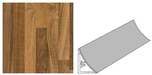 Getalit Wandanschlußsystem Plus 59 cm, 20 x 30 mm, Butcherblock-Optik