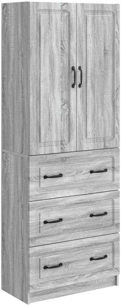 vidaXL Schrankset 2 pcs Grau Sonoma 66 x 34,5 x 87 cm Holzwerkstoff 3416967