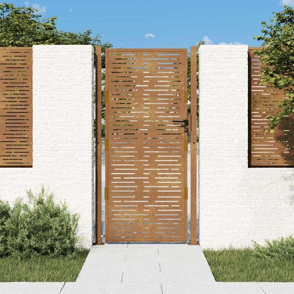 vidaXL Gartentor 100x175 cm Cortenstahl Quadratisches Design 153200