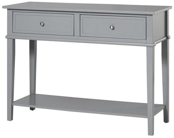 loft24 Konsolentisch Franklin, Ablagetisch mit 2 Schubladen, Landhaus, Breite 104 cm