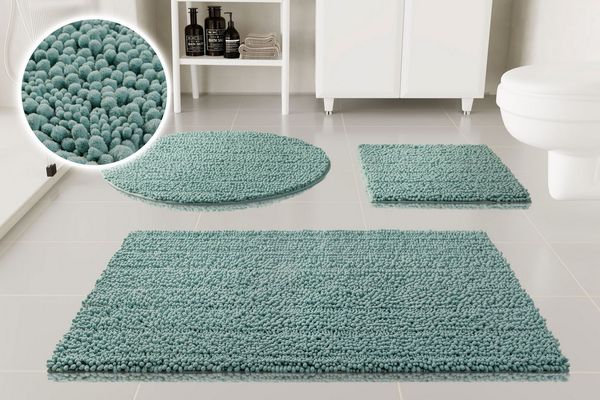 OTTO home Badematte Torrni, Höhe 22 mm, rutschhemmend beschichtet, schnell trocknend, fußbodenheizungsgeeignet, Polyester, rechteckig, Badteppich, getuftet, modern, Uni, antirutsch, flauschig, hochflor