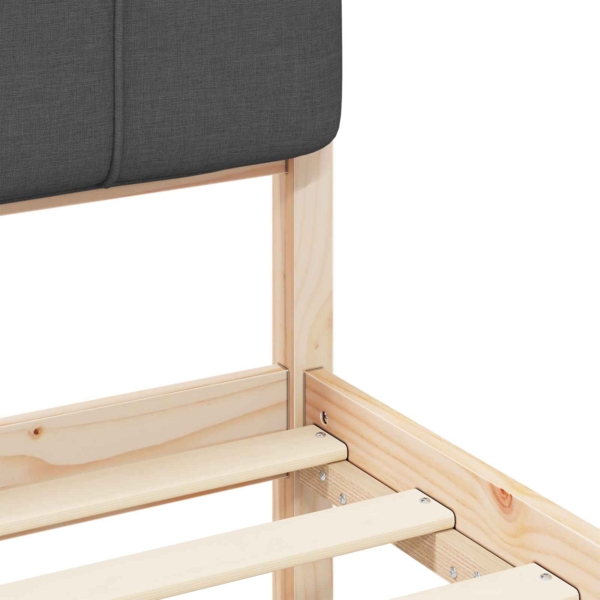 vidaXL Bettgestell mit gepolstertem Kopfteil Dunkelgrau 120 x 200 cm 877980 Bild 7