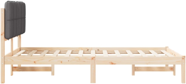 vidaXL Bettgestell mit gepolstertem Kopfteil Dunkelgrau 120 x 200 cm 877980 Bild 5