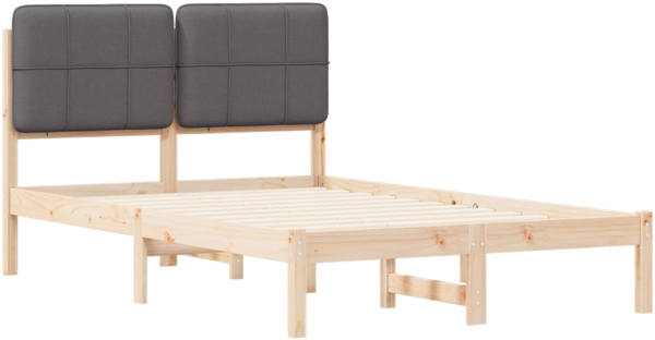 vidaXL Bettgestell mit gepolstertem Kopfteil Dunkelgrau 120 x 200 cm 877980 Bild 3