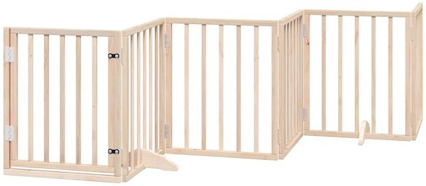 vidaXL 12-tlg. Hundetor mit Tür Faltbar 600 cm Pappelholz 3155530 Bild 4