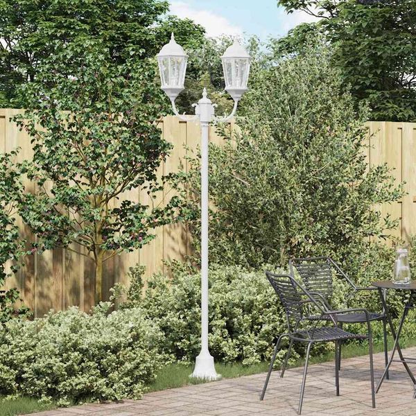 vidaXL Garten-Licht Weiß 68 x 20 x 235 cm Aluminium und Glas 42000343