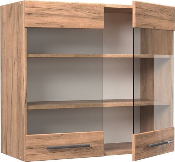 Küchenglasschrank Fame-Line Goldkraft Eiche 80 cm Vicco Bild 3