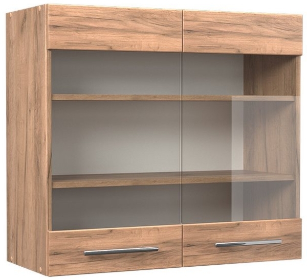 Küchenglasschrank Fame-Line Goldkraft Eiche 80 cm Vicco