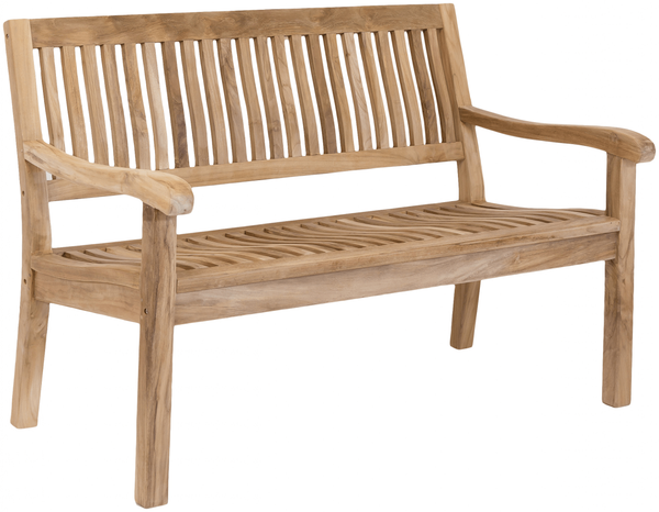Premium Teak Teakbank Gartenbank Parkbank Kingsbury Armlehnen nachhaltig 150cm