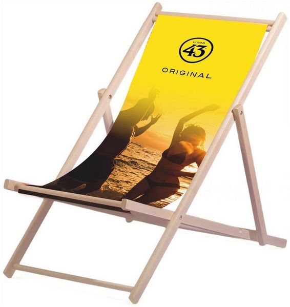 Licor 43 Liegestuhl Stuhl aus Holz Gartenliege Klappstuhl gelb