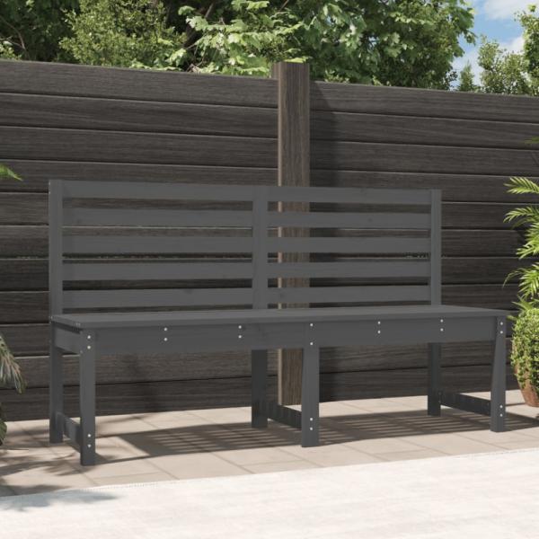 vidaXL Gartenbank Grau 157,5 cm Massivholz Kiefer 824041