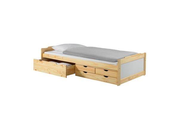 IDIMEX Funktionsbett ANDREA, Bett mit Stauraum Kinderbett Gästebett 4 Schubladen Bett 90x200 cm