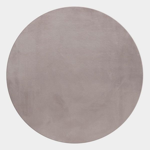 Teppium Teppich Unicolor - Einfarbig, Rund, Höhe: 20 mm, Runder Teppich Wohnzimmer Einfarbig Shaggy Flauschiger Felloptik