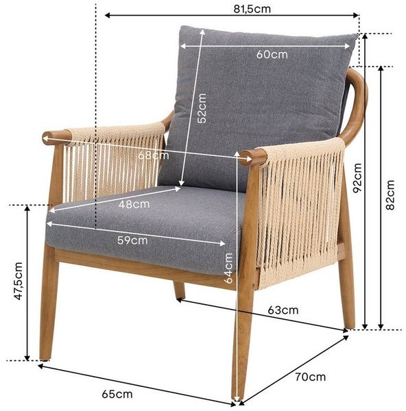 FLEXISPOT Loungesessel Gartenstuhl, Akzentstuhl handgeflochten AC3 (Boho Rattanstuhl mit atmungsaktivem Design Beige), Vielseitiger Indoor & Outdoor Gartenstuhl mit komfortablen Kissen