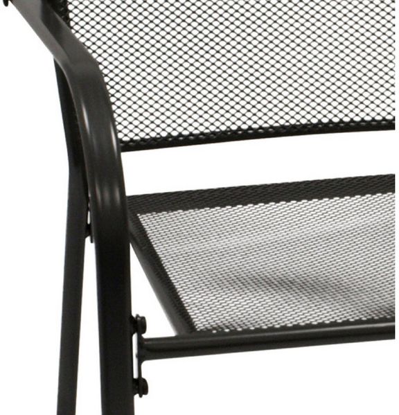 TPFGarden Gartenstuhl GLASGOW (2er Set Gartensessel mit Armlehnen - aus Streckmetall - dunkelgrau), Hochwertiger Outdoor Stuhl mit den Maßen (BxHxT): 58.5 x 88 x 55.5 cm