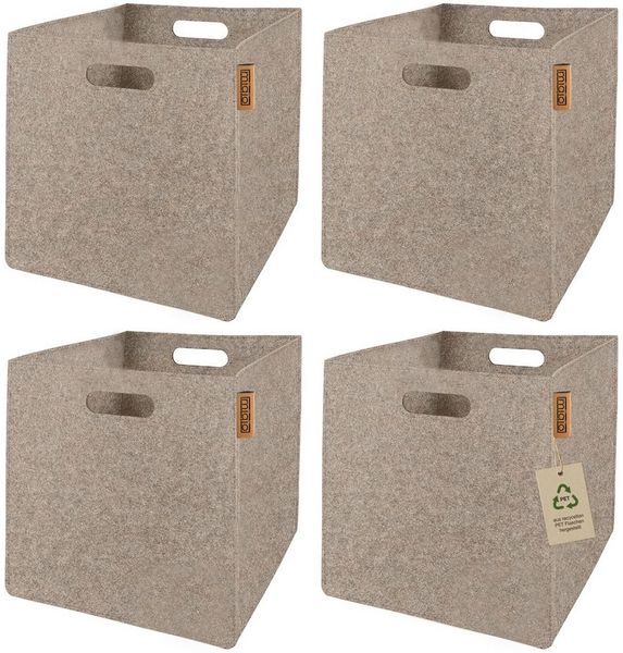 Youyijia Aufbewahrungsbox Aufbewahrungsbox Filz 4er Set 30x30x30 cm