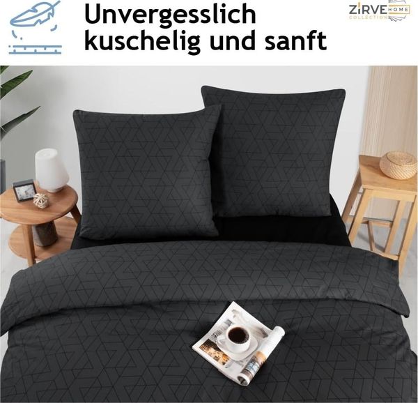 yadetextil Bettwäsche Bettwäsche 200x220 cm. 3 teilig set, Monza V1, Renforce, 3 teilig, cm.