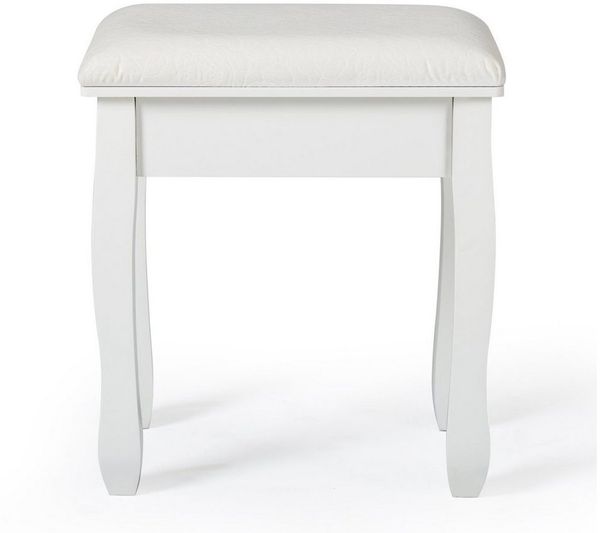 Mondeer Sitzhocker Schminktisch-Hocker (1 St), weißes Kissen, bedruckter Klavierhocker, 41x35x45cm