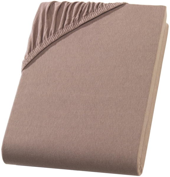 Carpe Sonno Spannbettlaken Jersey 90x200 100x200 120x200 140x200 160x200 180x200 200x200 70x140, Jersey, Gummizug: rundum, (1 Stück), 100% Baumwolle Spannbettlaken 90x200 Spannbetttuch Nougat Bild 2