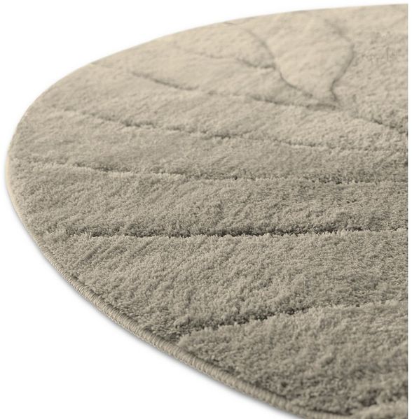 Floordirekt Badematte Maris, ausfranssicher, verschiedene Farben, aus weicher Mikrofaser, Höhe 30 mm, rutschhemmend beschichtet, fusselfrei, Polyester, Rund, 120cm Durchmesser, für Fußbodenheizung geeignet