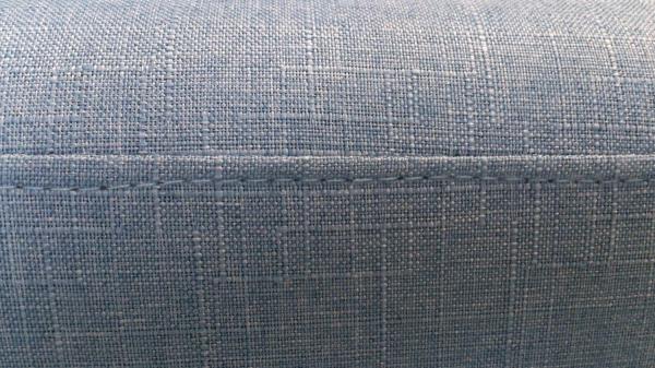 Sofa LINON 3-Sitzer aus Leinenstoff in hellblau mit Buche 198 cm Bild 5