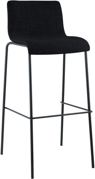 CLP Barhocker Hover stapelbar Stoffbezug Vierfußgestell bis 150 kg,schwarz schwarz