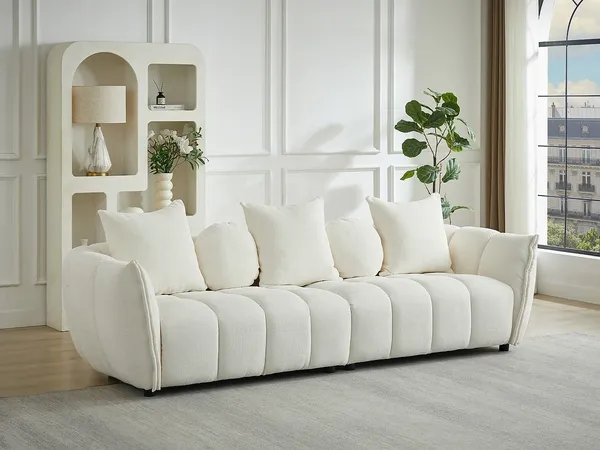 Vente-unique - GONOLON Sofa Stoff Beige - B 97 cm x H 68 cm x L 268 cm