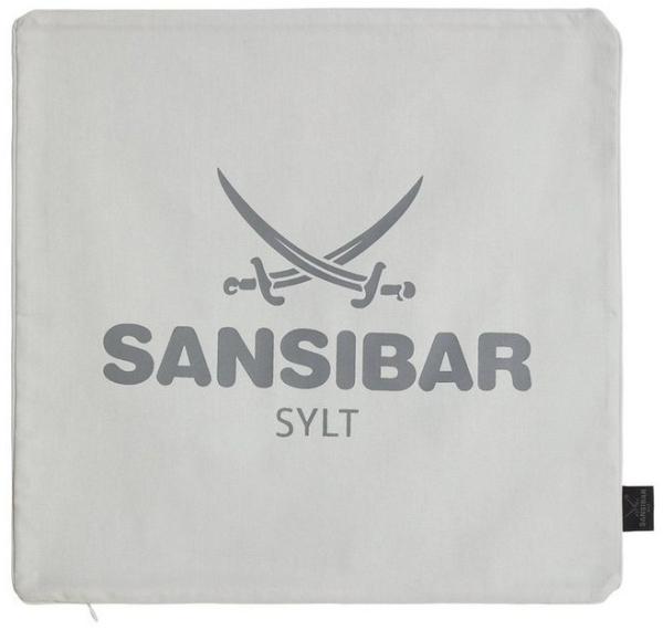 Sansibar Sylt Kissenhülle Kissenbezug Sansibar Sylt Kissenhülle, Sansibar Logo Druck, 45x45 cm, mit Logo-Schriftzug, mit verdecktem Reißverschluss