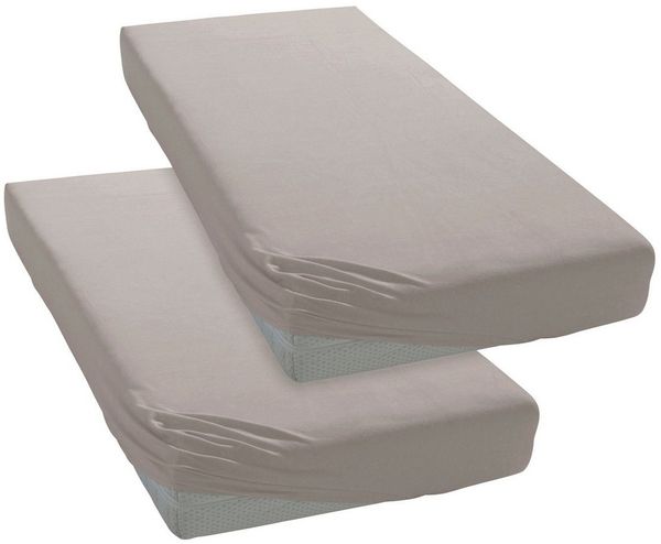 OTTO home Spannbettlaken BLACKBERRY in BASIC und PREMIUM Qualität, 100% Baumwolle, Jersey (160 g/m), Gummizug: rundum, (2 Stück), für hohe Matratzen bis 28 cm, Bettlaken, Spannbetttuch, pflegeleicht Bild 3