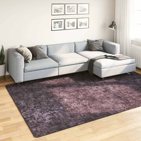 vidaXL Teppich Waschbar 190x300 cm Anthrazit 337956