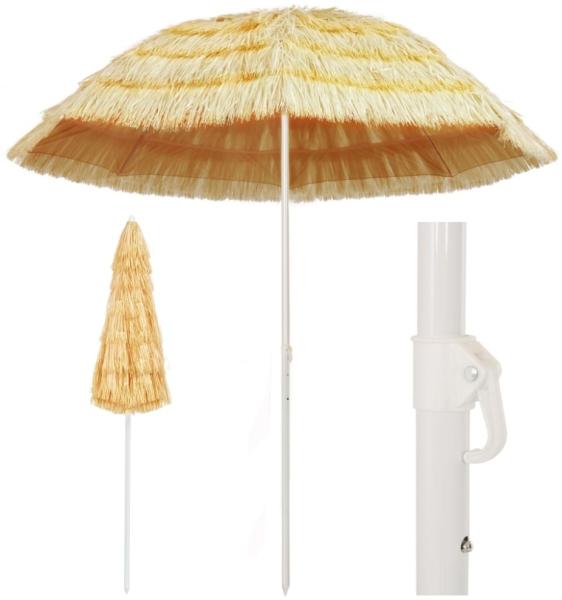 vidaXL Strandschirm Natur 240 cm Hawaii-Stil 44548