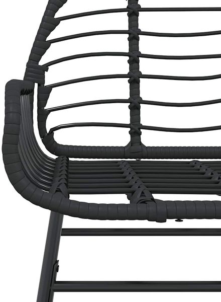 vidaXL 5-teiliges Garten-Esszimmerset aus schwarzem Polyrattanglas 3334537 Bild 8