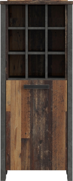 FORTE 'CLIF' Stehtisch, Bartisch, Optik: Old Wood, Vintage Grau, 118,3 x 47,3 x 151,5 cm Bild 2