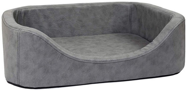 CopcoPet Tierbett Hundebett Stella Antik Grau L ca. 80x60 cm Kaltschaumstoff