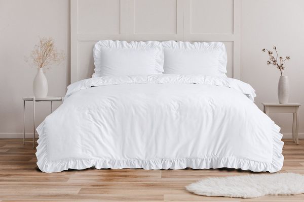 Sitheim-Europe Bettwäsche Ruffles Bettbezug & Kissenbezüge, Mikrofaser, 2 teilig