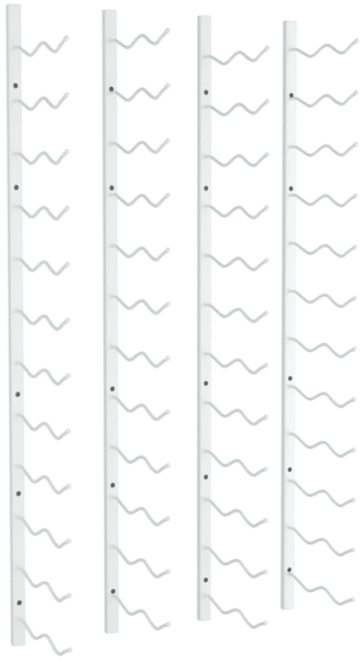 vidaXL Wand-Weinregal für 24 Flaschen 2 Stk. Weiß Eisen 340885