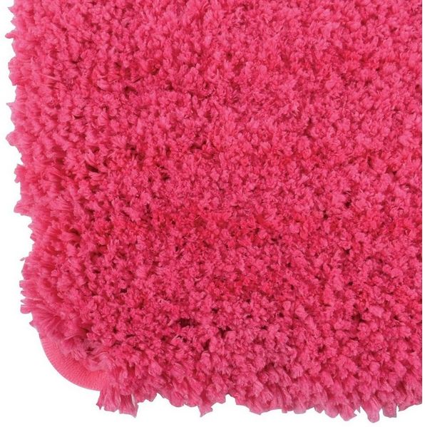 MSV Badteppich Badematte Badvorleger Duschvorleger Mikrofaser Hochflor flauschig 50x70 cm – Pink