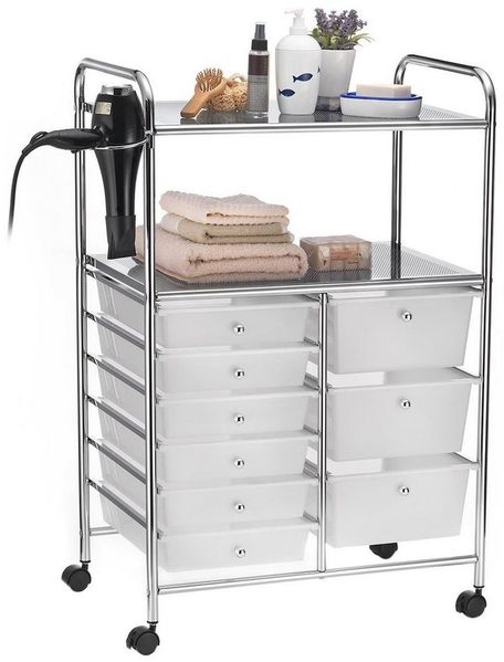 IDIMEX Beistellwagen MARITA, Rollwagen Kosmetik Badregal Beistellwagen Friseurwagen Rollcontainer 9