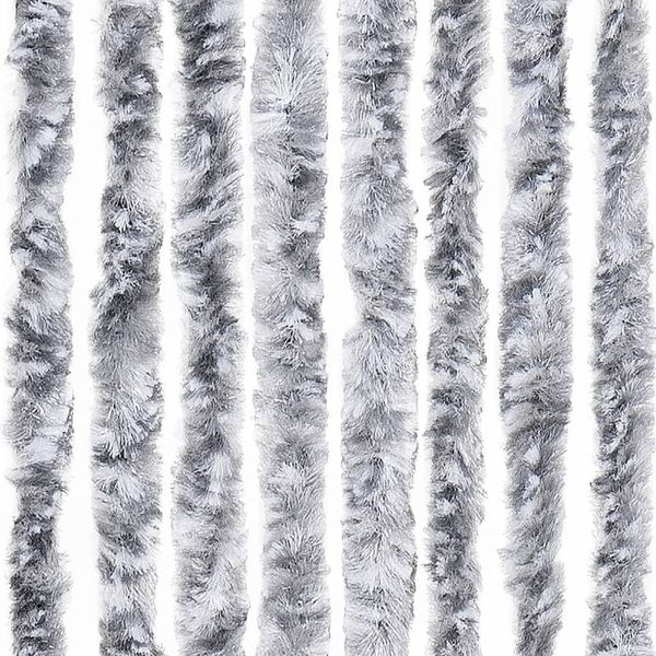 vidaXL Fliegenvorhang Weiß und Grau 100x200 cm Chenille 377375 Bild 5