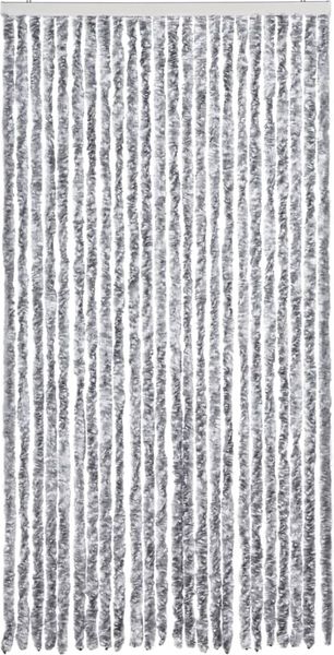 vidaXL Fliegenvorhang Weiß und Grau 100x200 cm Chenille 377375 Bild 3