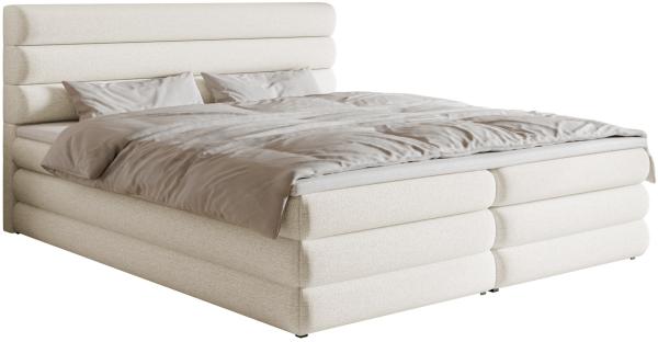 Selsey 'Alegre' Boxspringbett mit Bettkasten, hellbeige , 160x200 cm