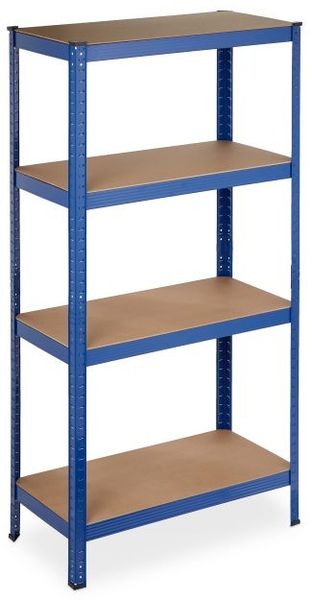 2 x Schwerlastregal in Blau mit 4 Ebenen