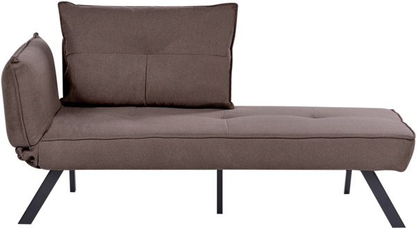 Linksseitige Chaiselounge ROCAMADOUR Stoff Braun